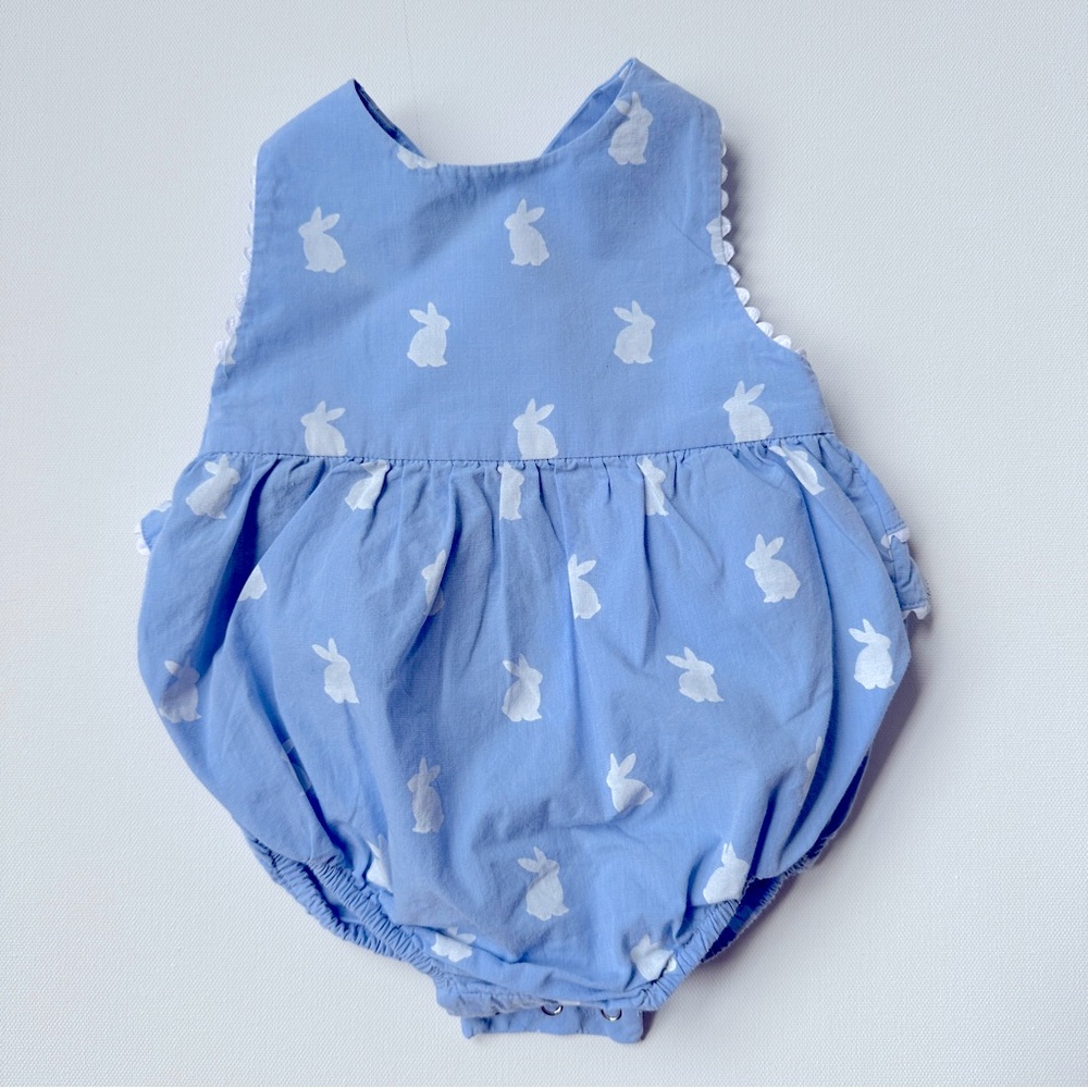 Jacadi bunny print romper, size 12M